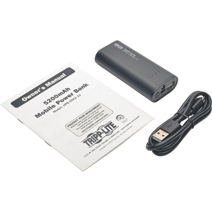 Chargeur de batterie USB portable Tripp Lite by Eaton 5200 mAh avec lampe de poche LED UPB-05K2-1U
