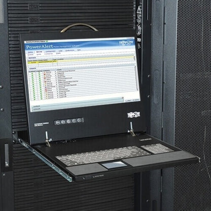 Console de montage en rack 1U Tripp Lite par Eaton avec écran LCD 19", DVI ou VGA B021-000-19-HD