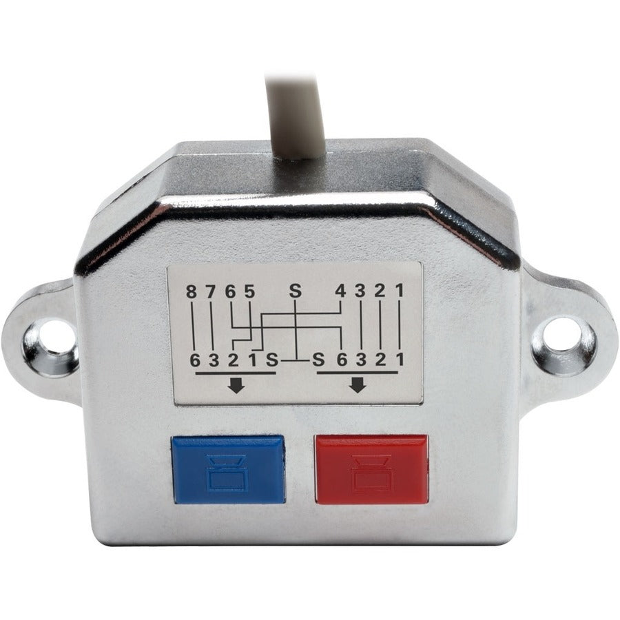 Câble adaptateur répartiteur RJ45 2 vers 1 Tripp Lite par Eaton, Ethernet 10/100 Cat5/Cat5e (M/2xF), 0,5 pi N035-001