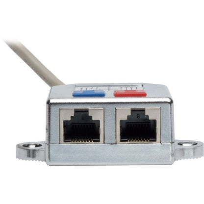 Câble adaptateur répartiteur RJ45 2 vers 1 Tripp Lite par Eaton, Ethernet 10/100 Cat5/Cat5e (M/2xF), 0,5 pi N035-001