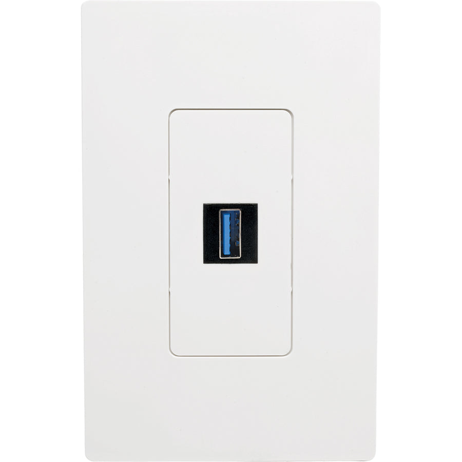 Coupleur coudé tout-en-un USB 3.0 pour montage sur panneau/Keystone de Tripp Lite par Eaton (F/F), noir U325-000-KPA-BK