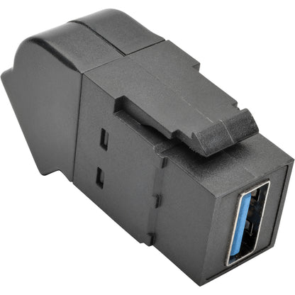Coupleur coudé tout-en-un USB 3.0 pour montage sur panneau/Keystone de Tripp Lite par Eaton (F/F), noir U325-000-KPA-BK