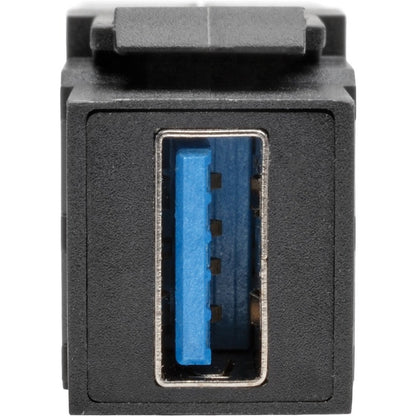 Coupleur coudé tout-en-un USB 3.0 pour montage sur panneau/Keystone de Tripp Lite par Eaton (F/F), noir U325-000-KPA-BK