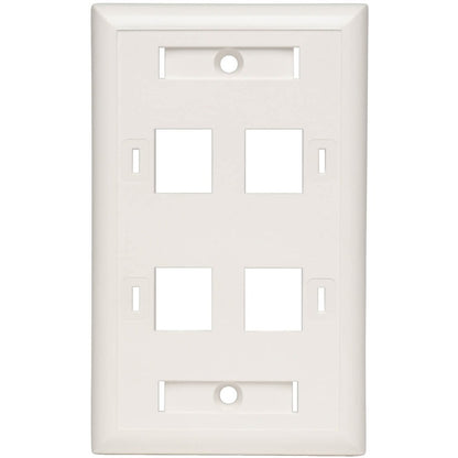 Plaque frontale Keystone blanche Tripp Lite par Eaton - 4 ports N042-001-04-WH