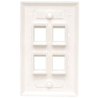 Plaque frontale Keystone blanche Tripp Lite par Eaton - 4 ports N042-001-04-WH