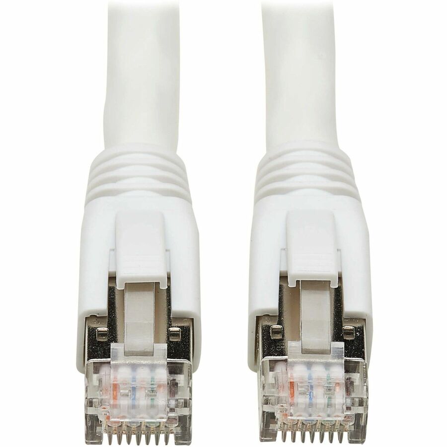 Câble Ethernet SSTP Cat8 40G sans accroc Tripp Lite par Eaton (RJ45 M/M), PoE, blanc, 2,1 m (7 pi) N272-F07-WH