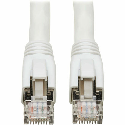 Câble Ethernet SSTP Cat8 40G sans accroc Tripp Lite par Eaton (RJ45 M/M), PoE, blanc, 2,1 m (7 pi) N272-F07-WH