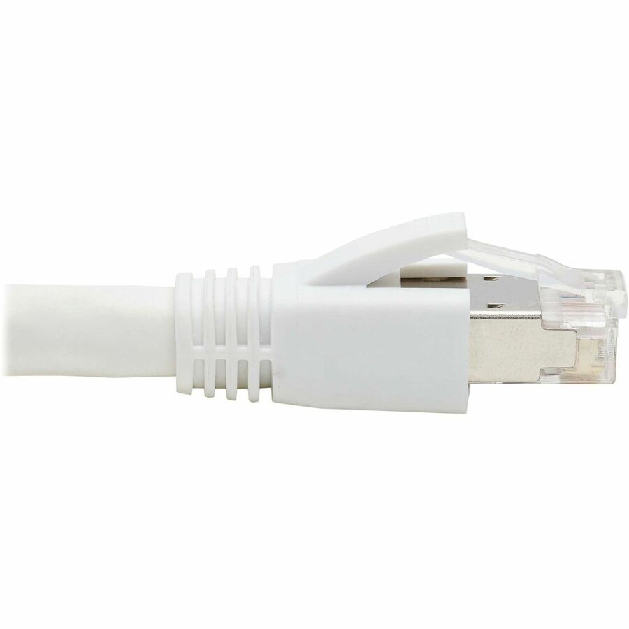 Câble Ethernet SSTP Cat8 40G sans accroc Tripp Lite par Eaton (RJ45 M/M), PoE, blanc, 2,1 m (7 pi) N272-F07-WH