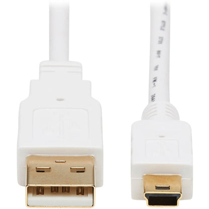 Câble antibactérien Tripp Lite Safe-IT USB-A vers USB Mini-B (M/M), USB 2.0, blanc, 1,8 m U030AB-006-WH