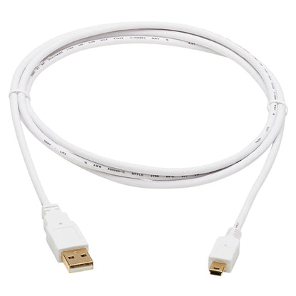 Câble antibactérien Tripp Lite Safe-IT USB-A vers USB Mini-B (M/M), USB 2.0, blanc, 1,8 m U030AB-006-WH