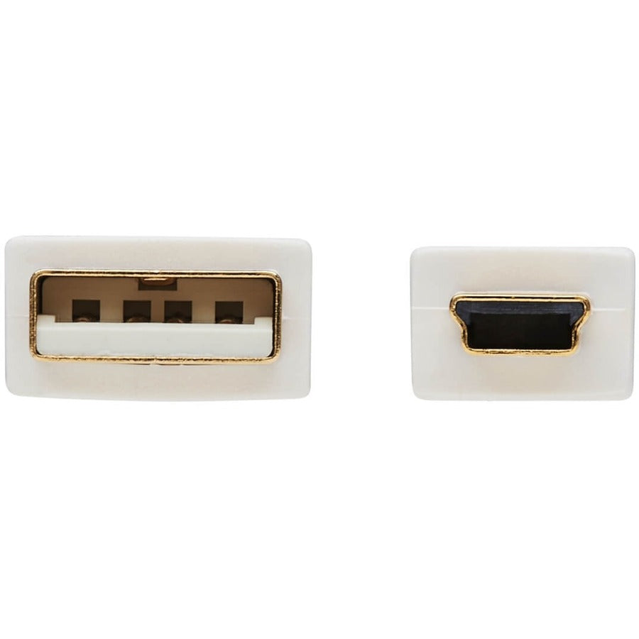 Câble antibactérien Tripp Lite Safe-IT USB-A vers USB Mini-B (M/M), USB 2.0, blanc, 1,8 m U030AB-006-WH