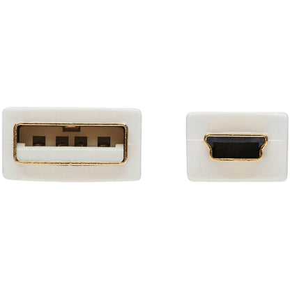 Câble antibactérien Tripp Lite Safe-IT USB-A vers USB Mini-B (M/M), USB 2.0, blanc, 1,8 m U030AB-006-WH