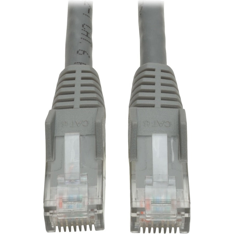Cordon de raccordement Gigabit Cat6 gris moulé anti-accroc de 35 pieds de Tripp Lite par Eaton N201-035-GY