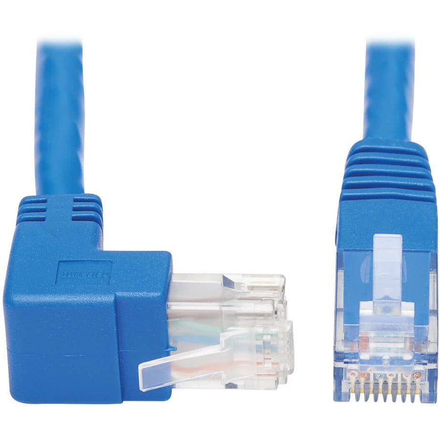 Câble Ethernet Cat6 coudé vers le haut Tripp Lite par Eaton N204-015-BL-UP - 15 pi, M/M, bleu N204-015-BL-UP