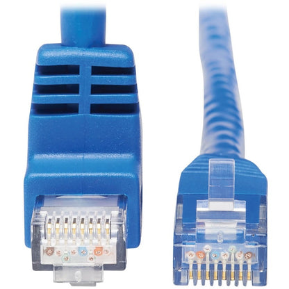 Câble Ethernet Cat6 coudé vers le haut Tripp Lite par Eaton N204-015-BL-UP - 15 pi, M/M, bleu N204-015-BL-UP