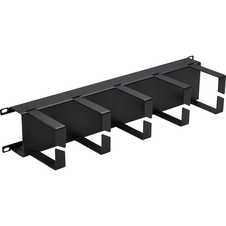 Gestionnaire de câbles horizontal Tripp Lite par Eaton - Anneaux métalliques, noir, 2U SRCABLERING2UHD