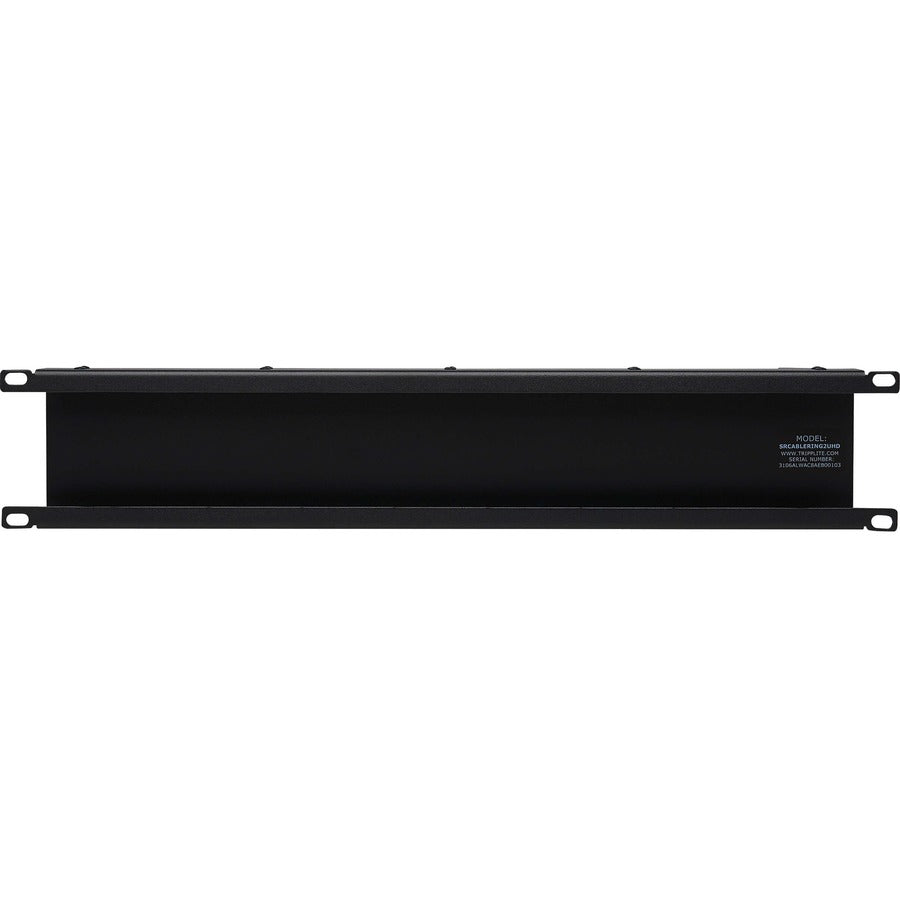 Gestionnaire de câbles horizontal Tripp Lite par Eaton - Anneaux métalliques, noir, 2U SRCABLERING2UHD