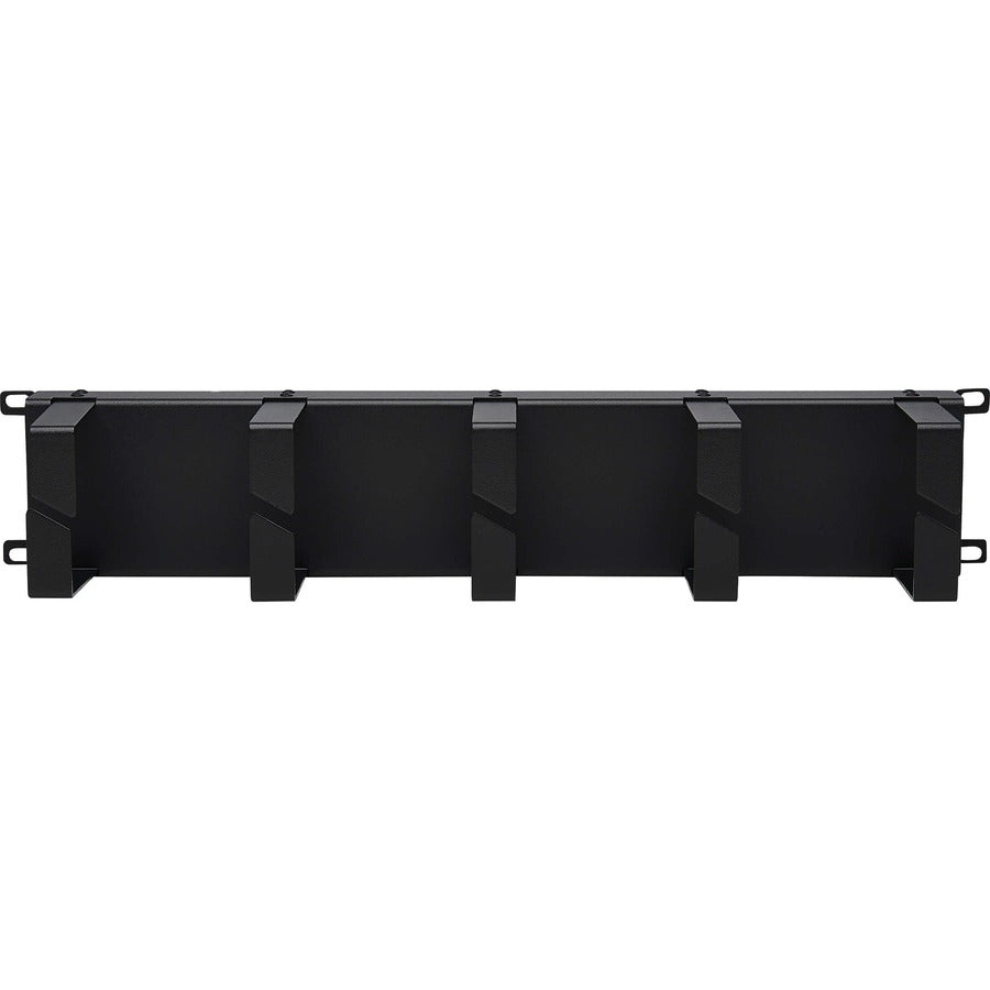 Gestionnaire de câbles horizontal Tripp Lite par Eaton - Anneaux métalliques, noir, 2U SRCABLERING2UHD