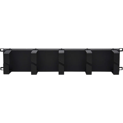 Gestionnaire de câbles horizontal Tripp Lite par Eaton - Anneaux métalliques, noir, 2U SRCABLERING2UHD