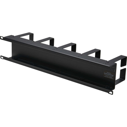 Gestionnaire de câbles horizontal Tripp Lite par Eaton - Anneaux métalliques, noir, 2U SRCABLERING2UHD