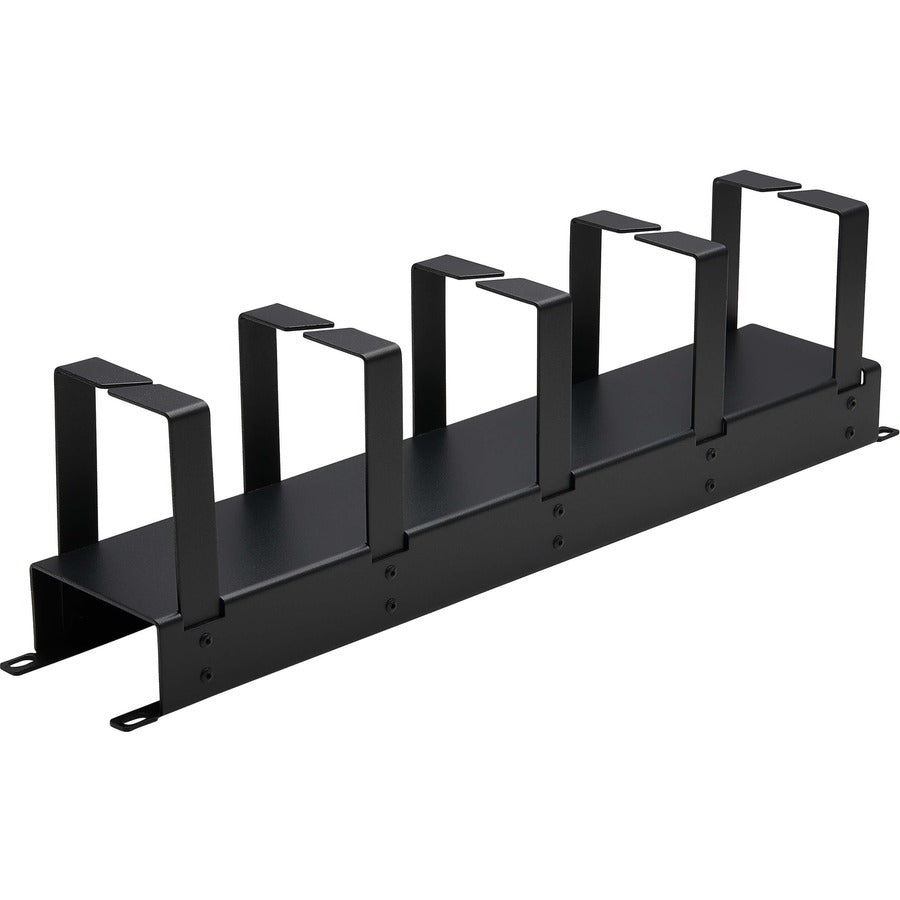 Gestionnaire de câbles horizontal Tripp Lite par Eaton - Anneaux métalliques, noir, 2U SRCABLERING2UHD