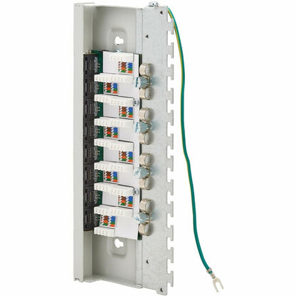 Tripp Lite by Eaton Cat6a STP Patch Panel, 8 Ports, DIN Rail or Wall Mount, TAA N250-SH08-DIN6A