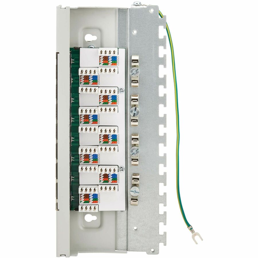 Tripp Lite by Eaton Cat6a STP Patch Panel, 8 Ports, DIN Rail or Wall Mount, TAA N250-SH08-DIN6A