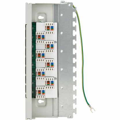 Tripp Lite by Eaton Cat6a STP Patch Panel, 8 Ports, DIN Rail or Wall Mount, TAA N250-SH08-DIN6A