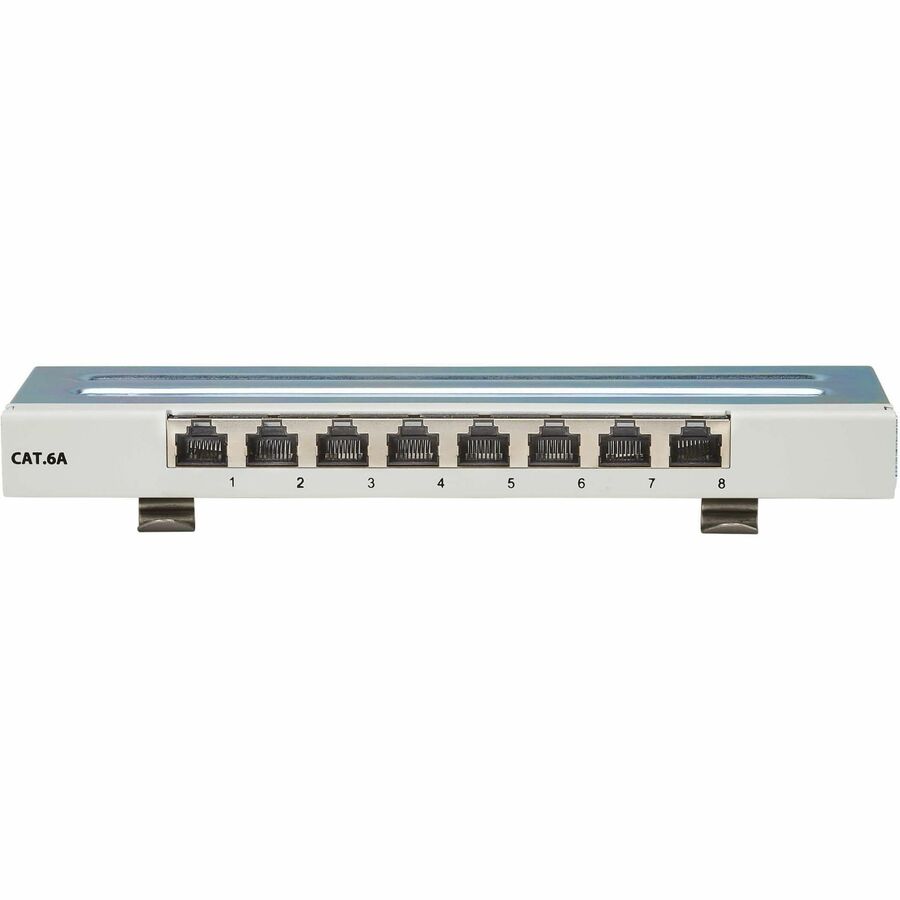 Tripp Lite by Eaton Cat6a STP Patch Panel, 8 Ports, DIN Rail or Wall Mount, TAA N250-SH08-DIN6A