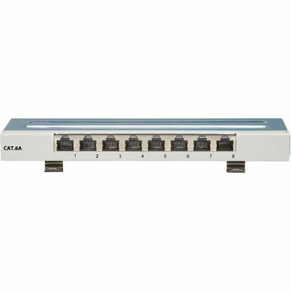 Tripp Lite by Eaton Cat6a STP Patch Panel, 8 Ports, DIN Rail or Wall Mount, TAA N250-SH08-DIN6A