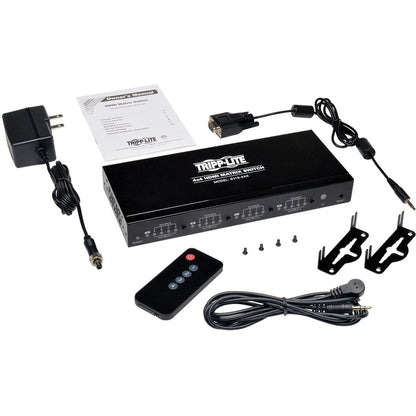 Commutateur matriciel vidéo HDMI haute vitesse Tripp Lite par Eaton 4x4 avec audio 1920x1200 à 60 Hz / 1080p B119-4X4