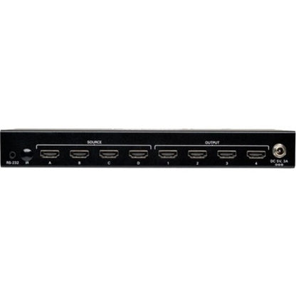 Commutateur matriciel vidéo HDMI haute vitesse Tripp Lite par Eaton 4x4 avec audio 1920x1200 à 60 Hz / 1080p B119-4X4