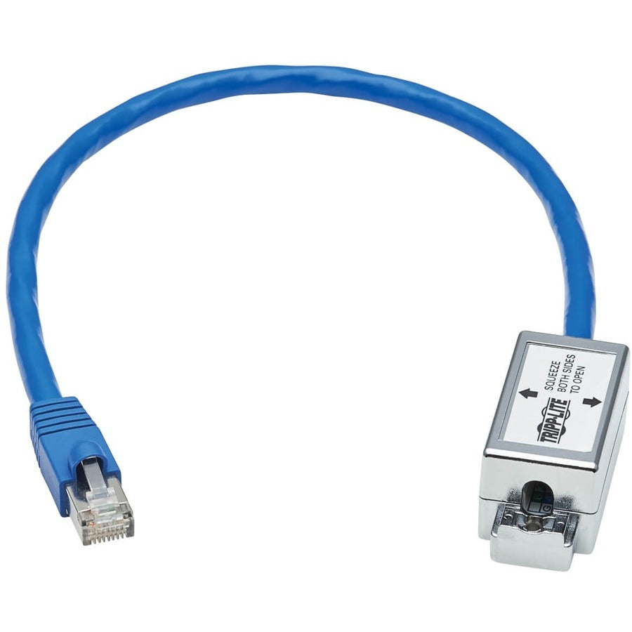Tripp Lite by Eaton Cat6a Junction Box Cable Assembly, 18 in., Blue N237A-P18N-WHSH
