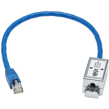 Tripp Lite by Eaton Cat6a Junction Box Cable Assembly, 18 in., Blue N237A-P18N-WHSH