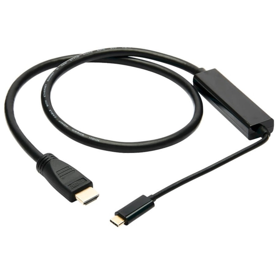 Adaptateur USB-C vers HDMI Tripp Lite par Eaton U444-003-H4K6BM, M/M, noir, 3 pi. U444-003-H4K6BM