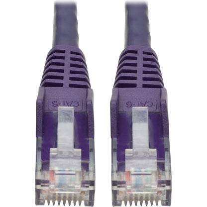 Tripp Lite by Eaton Cat6 Gigabit Snagless Molded UTP Patch Cable (RJ45 M/M), Purple, 2 ft N201-002-PU