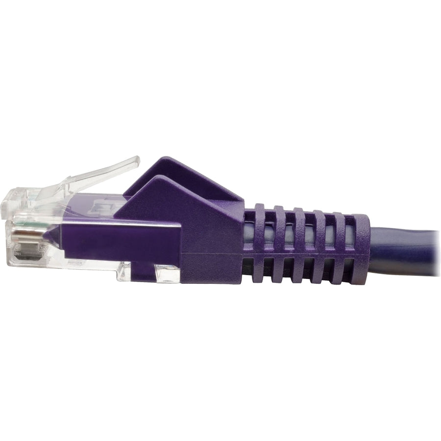 Tripp Lite by Eaton Cat6 Gigabit Snagless Molded UTP Patch Cable (RJ45 M/M), Purple, 2 ft N201-002-PU