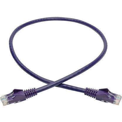 Tripp Lite by Eaton Cat6 Gigabit Snagless Molded UTP Patch Cable (RJ45 M/M), Purple, 2 ft N201-002-PU