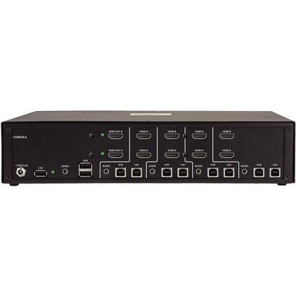 Commutateur KVM sécurisé à 4 ports pour deux écrans Tripp Lite par Eaton, HDMI - 4K, NIAP PP3.0, audio, CAC, TAA B002A-UH2AC4