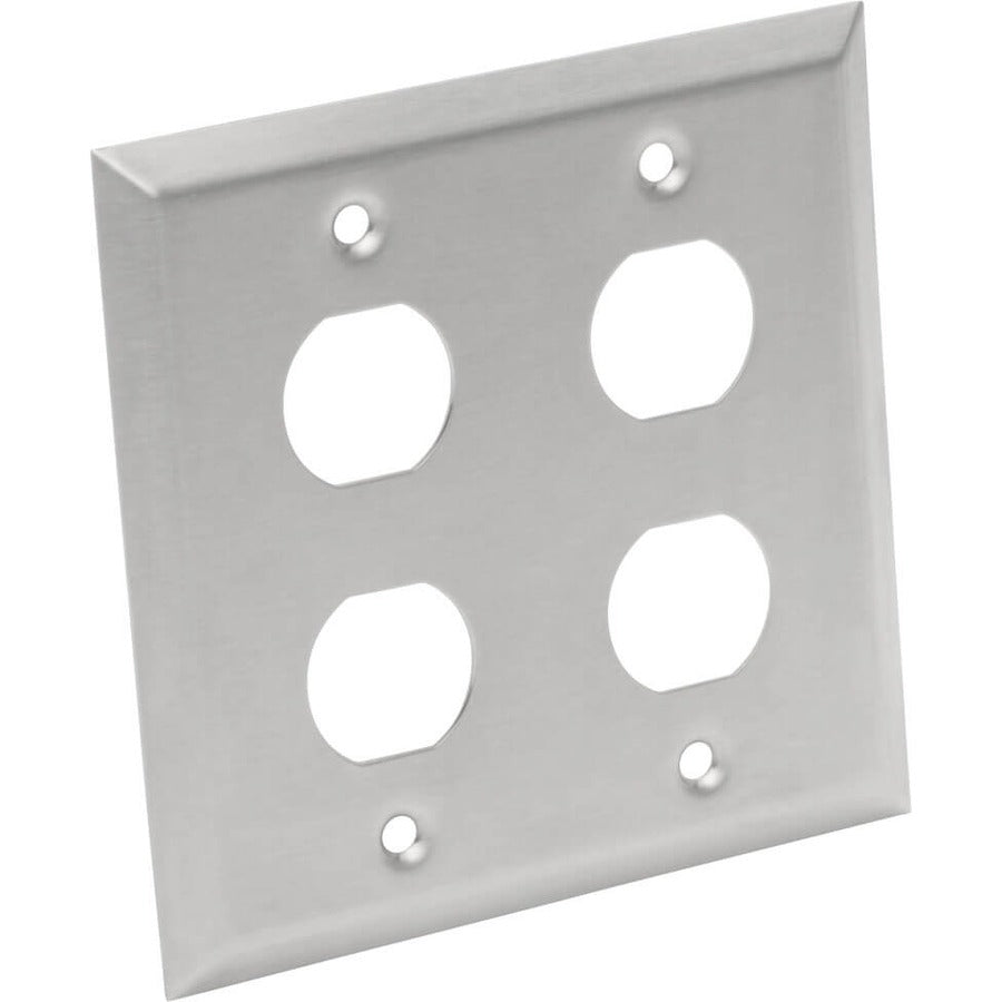 Plaque murale RJ45 Tripp Lite by Eaton N206-FP04-IND, 4 découpes, industrielle, métal N206-FP04-IND