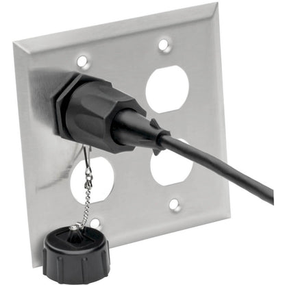 Plaque murale RJ45 Tripp Lite by Eaton N206-FP04-IND, 4 découpes, industrielle, métal N206-FP04-IND