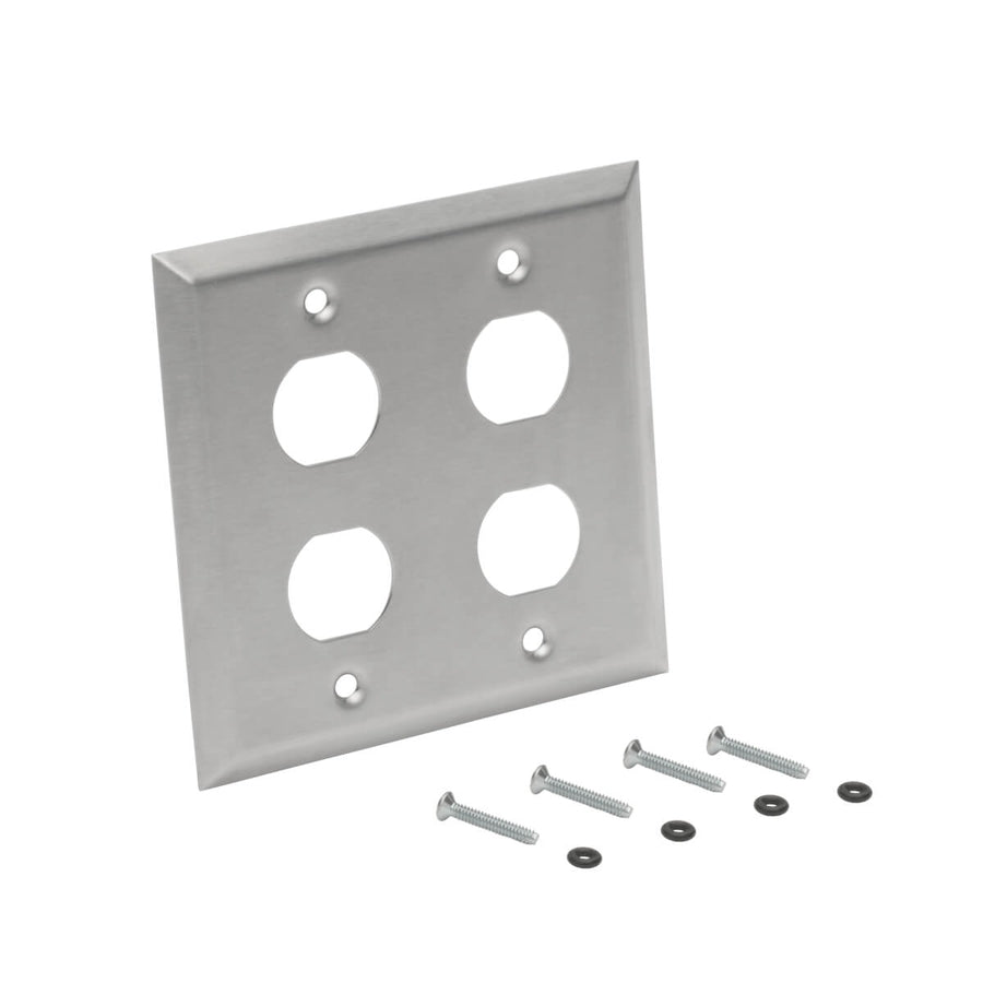 Plaque murale RJ45 Tripp Lite by Eaton N206-FP04-IND, 4 découpes, industrielle, métal N206-FP04-IND