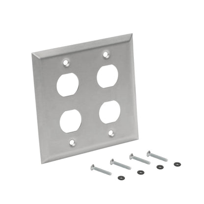 Plaque murale RJ45 Tripp Lite by Eaton N206-FP04-IND, 4 découpes, industrielle, métal N206-FP04-IND