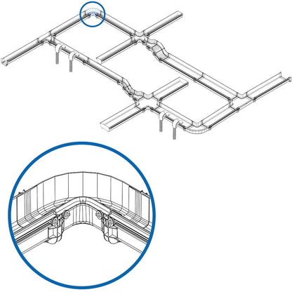 Coude horizontal à 90 degrés sans outil Tripp Lite par Eaton pour système de routage de fibre, 120 mm (5 po) SRFC5ELBOW