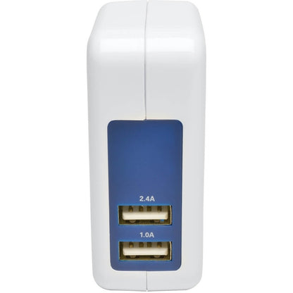 Chargeur mural/de voyage USB à 2 ports Tripp Lite par Eaton, 5 V, 1,0/2,4 A U280-002-W12