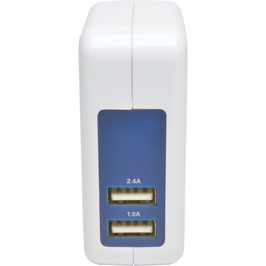 Chargeur mural/de voyage USB à 2 ports Tripp Lite par Eaton, 5 V, 1,0/2,4 A U280-002-W12