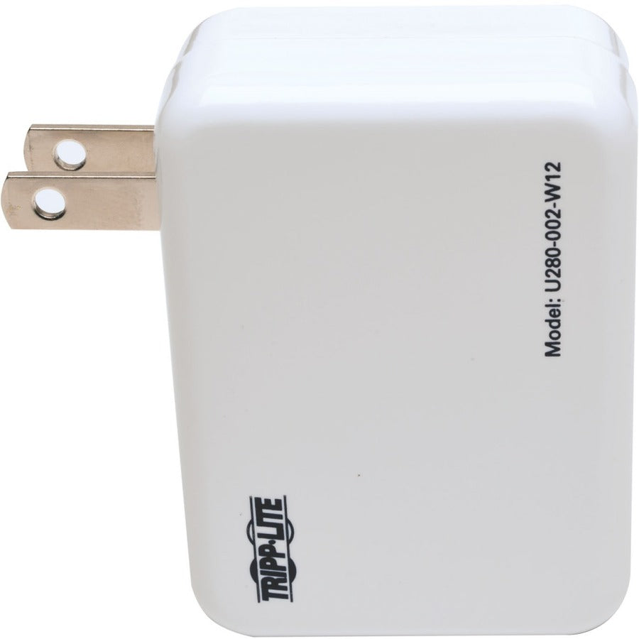 Chargeur mural/de voyage USB à 2 ports Tripp Lite par Eaton, 5 V, 1,0/2,4 A U280-002-W12