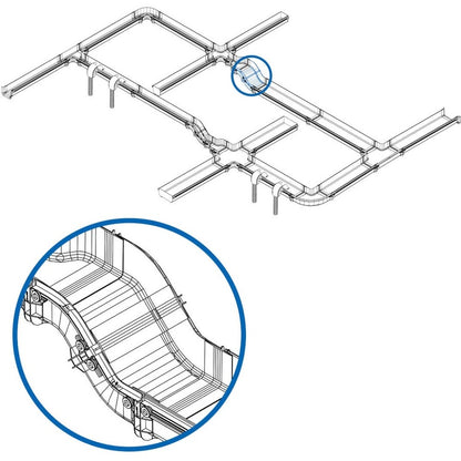 Kit de rampe haut/bas sans outil à 45 degrés Tripp Lite by Eaton pour système de routage de fibre, 240 mm (10 po) SRFC10RAMP