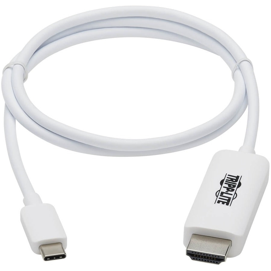 Câble adaptateur USB-C vers HDMI Tripp Lite par Eaton U444-003-HWE, M/M, blanc, 3 pi. U444-003-HWE