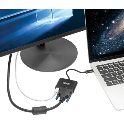 Adaptateur USB-C vers DVI Tripp Lite par Eaton avec chargement PD - USB 3.1, Thunderbolt 3, 1080p, noir U444-06N-DB-C